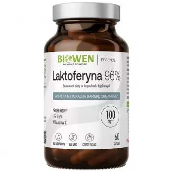BIOWEN Lattoferrina 96% – 60 capsule – integratore alimentare di lattoferrina bovina ad alta purezza