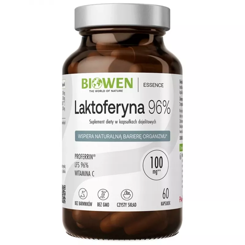 BIOWEN Lattoferrina 96% – 60 capsule – integratore alimentare di lattoferrina bovina ad alta purezza