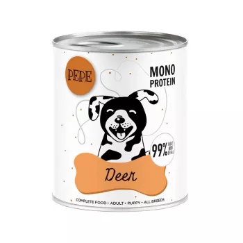 Paka Zwierzaka Pepe Cervo Cibo umido per cani con cervo 800g