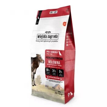 WIEJSKA ZAGRODA Monoproteico manzo Cibo secco per cani - 12kg