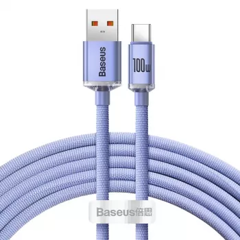 Baseus cavo USB-A a USB-C Crystal Shine 100W 2 m viola