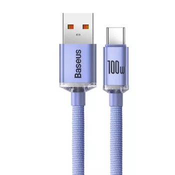 Baseus cavo USB-A a USB-C Crystal Shine 100W 2 m viola