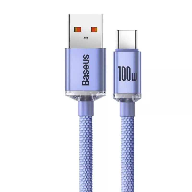 Baseus cavo USB-A a USB-C Crystal Shine 100W 2 m viola