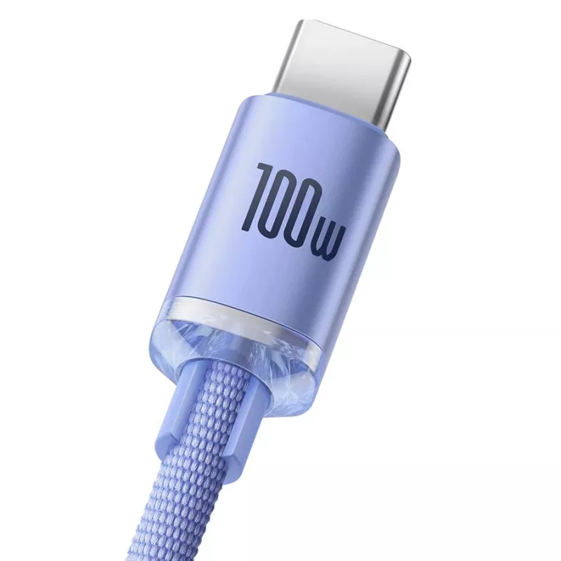 Baseus cavo USB-A a USB-C Crystal Shine 100W 2 m viola