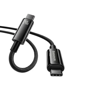 Baseus Tungsten Gold cavo ricarica rapida USB-C a USB-C 240W 1 m nero