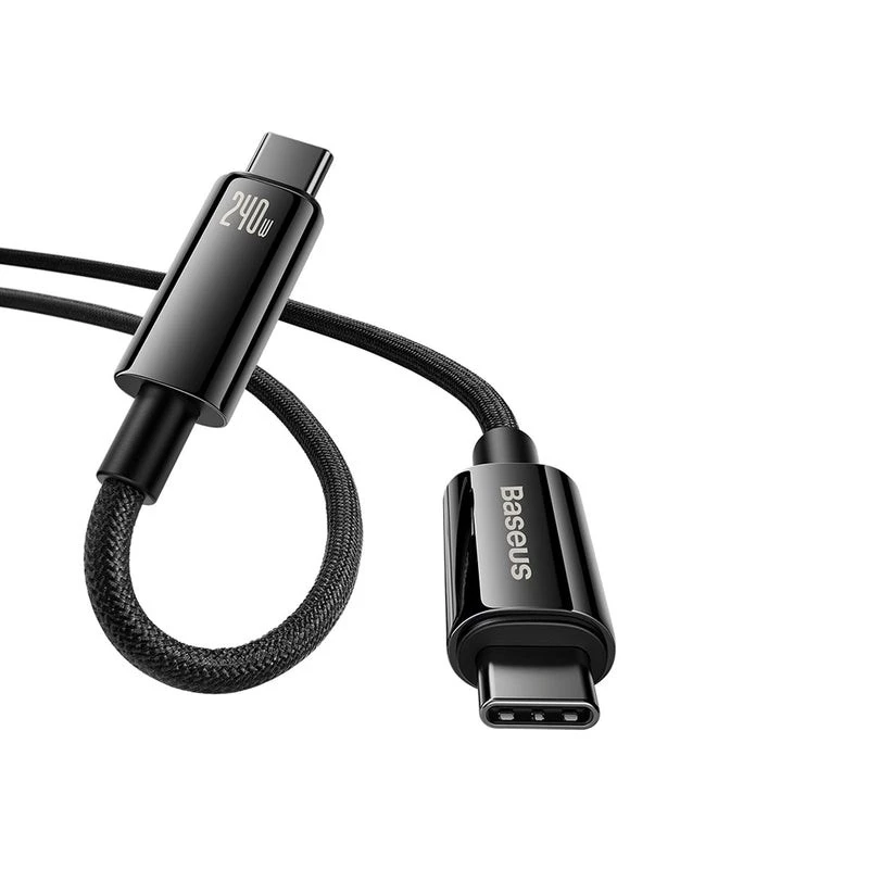 Baseus Tungsten Gold cavo ricarica rapida USB-C a USB-C 240W 1 m nero