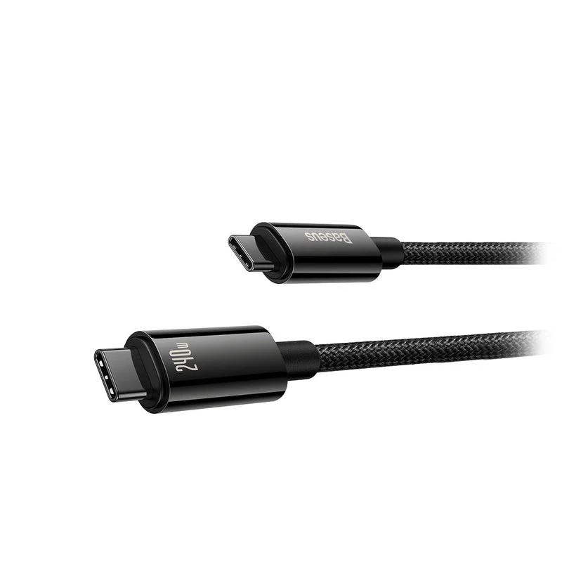 Baseus Tungsten Gold cavo ricarica rapida USB-C a USB-C 240W 1 m nero