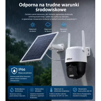 DAHUA BP5E telecamera di sicurezza pan-tilt 4G LTE alimentata a energia solare 5MP con visione notturna a colori