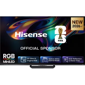Hisense 65UR8DS TV smart 65 pollici QD-Mini LED 4K UHD con Google TV, 144Hz, Dolby Vision IQ, 2000 Nits, audio 2.1.2 canali 60W