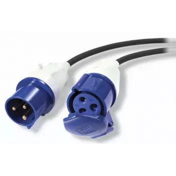 APC prolunga modulare per distribuzione di corrente IT, a 3 conduttori, connettore maschio IEC 60309 32A (2P+E) a connettore femmina, 230 V, 6 m (PDX332IEC-600)
