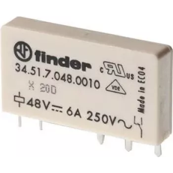 Finder 34.51.7.024.0010 relè miniaturizzato per PCB 24 V DC 6 A 1 CO SPDT