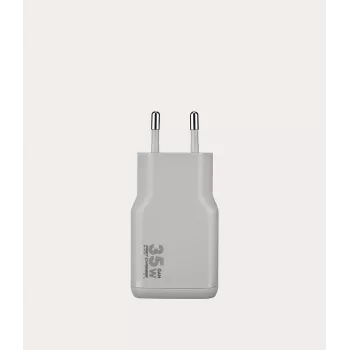TUCANO ONE POWER KIT caricabatterie GaN 35W con cavo USB-C 60W - argento