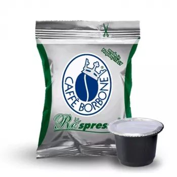 Caffè Borbone Respresso capsule di caffè decaffeinato, compatibili Nespresso, 50 pezzi, da 5 g ciascuna