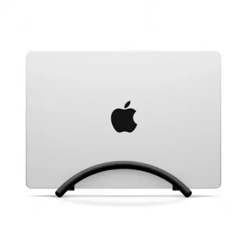 Twelve South BookArc Flex supporto verticale per laptop per MacBook e notebook, alluminio nero anodizzato, docking station da scrivania salvaspazio con gestione dei cavi