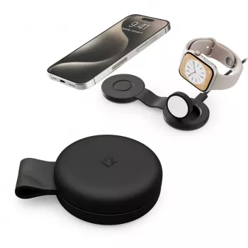 Twelve South ButterFly SE caricabatterie 2-in-1 Qi2 MagSafe per iPhone e Apple Watch, nero
