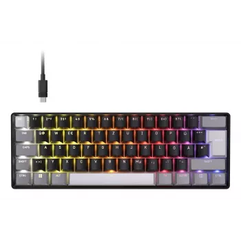Tastiera da gaming Corsair CLIPPER PRO MINI 60 Hall Effect 60% cablata USB switch magnetici QWERTZ nera