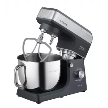 Robot da cucina planetaria CONCEPT RM6000 1900W ciotola in acciaio inox 6,5L, 8 velocità + Pulse, argento/nero