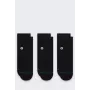 Stance Icon Quarter calze confezione da 3 - nero