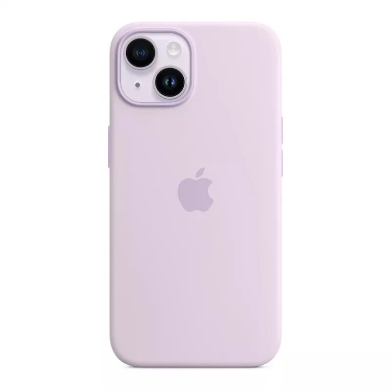 Custodia in silicone Apple iPhone 14 compatibile MagSafe - Lilla (MPRY3ZM/A)
