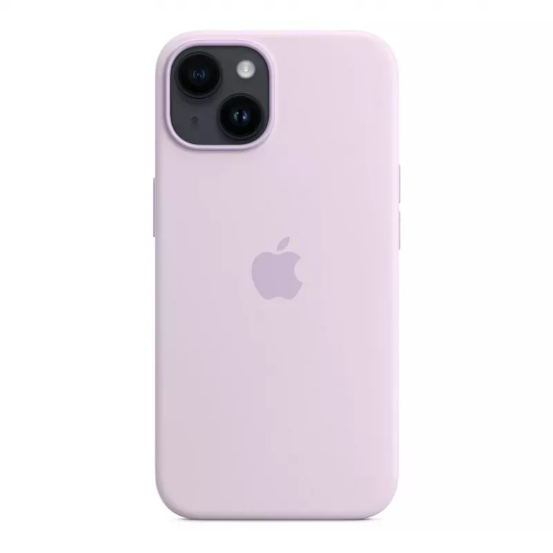 Custodia in silicone Apple iPhone 14 compatibile MagSafe - Lilla (MPRY3ZM/A)