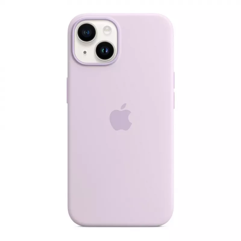 Custodia in silicone Apple iPhone 14 compatibile MagSafe - Lilla (MPRY3ZM/A)