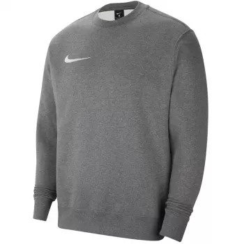 Nike Park 20 felpa girocollo in pile grigio scuro melange bianco Swoosh S