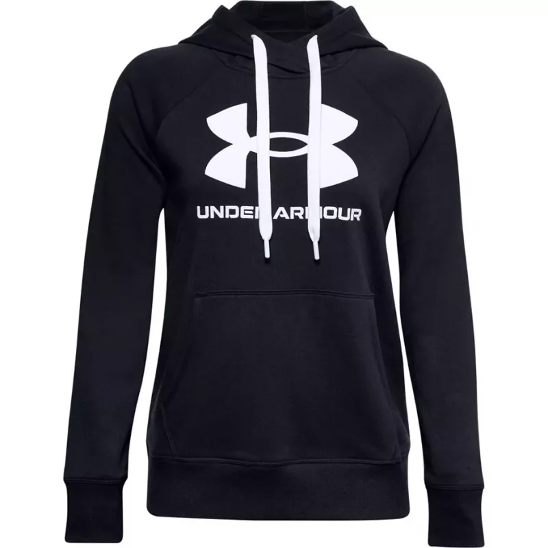 Under Armour felpa con cappuccio Rival Fleece Logo donna Deep Black
