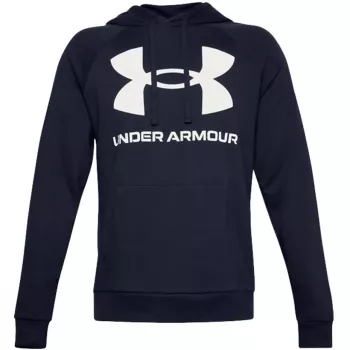 Under Armour felpa con cappuccio Rival Fleece Big Logo HD uomo blu navy 1357093 410