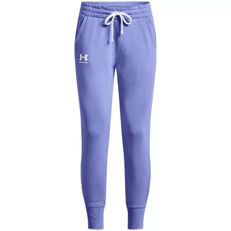 Under Armour Rival Fleece pantaloni da donna Cosmic Purple / bianco XS