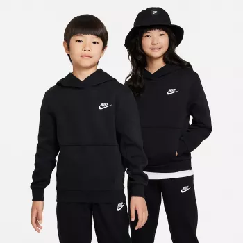 Nike Sportswear Club Fleece felpa con cappuccio full-zip per bambino nero FD3000 010 M