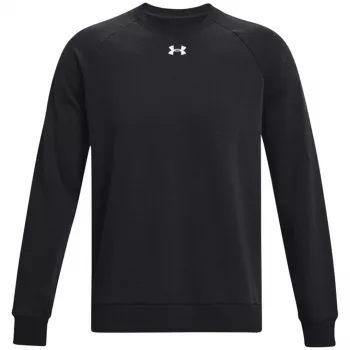 Under Armour uomo Rival Fleece felpa girocollo nero