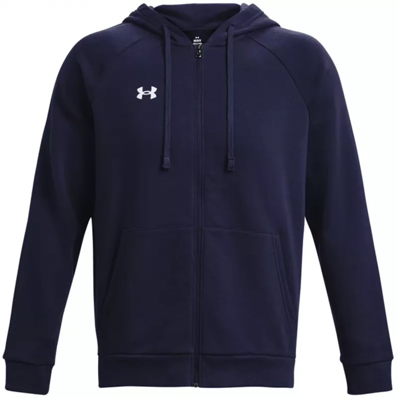 Under Armour uomo Rival Fleece felpa con cappuccio FZ blu mezzanotte