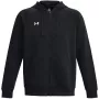 Under Armour uomo Rival Fleece felpa con cappuccio full-zip nero 1379767 001