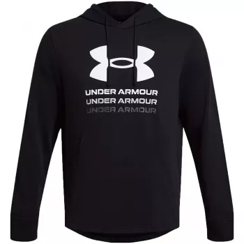 Under Armour uomo UA Rival Terry Graphic felpa con cappuccio nero