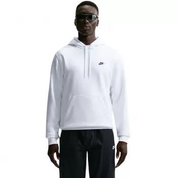 Nike Club Fleece felpa con cappuccio uomo bianco FN3859-100 XL