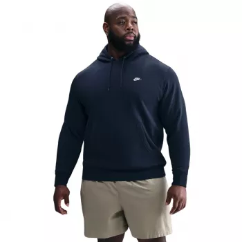 Nike Club Fleece felpa con cappuccio uomo blu mezzanotte taglia S