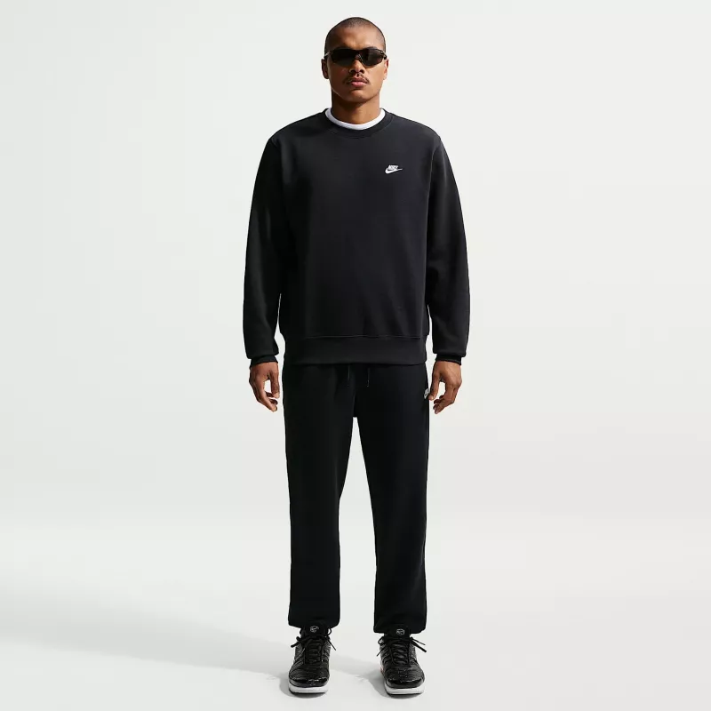 Nike Club Fleece felpa con cappuccio uomo nero S
