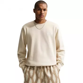 Nike Club Fleece felpa girocollo uomo Sail/Cream taglia S