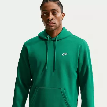 Nike Club Fleece Felpa con cappuccio uomo verde malachite taglia S