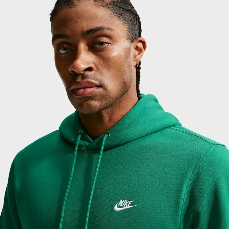 Nike Club Fleece Felpa con cappuccio uomo verde malachite taglia S