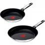 Set di padelle in acciaio inox Tefal Emotion, 2 pezzi, 24/28 cm