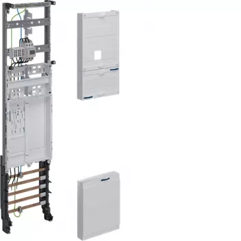 Hager univers Z quadro contatori completo ZH3EL27T, BKE-I, 1050mm, 1 campo, 3 PLE, 63A, preassemblato