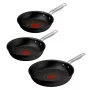 Set di padelle in alluminio Tefal Experience, 3 pezzi, nero, 20/24/28 cm