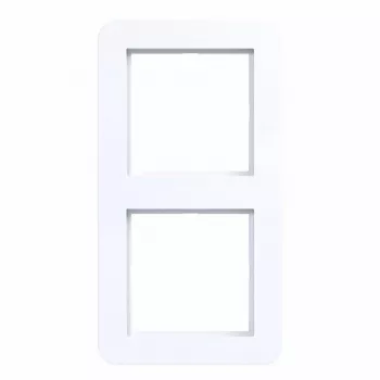 Hager WAD7200WG cornice 2 posti, design C.1, bianco luce lucido