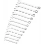 STANLEY ST-STMT82843-0 set di 12 chiavi combinate 8-19 mm, acciaio cromo-vanadio, lucidate a specchio, anello OGV a 12 punti