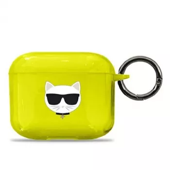 Karl Lagerfeld KLA3UCHFY custodia AirPods 3 gialla Choupette