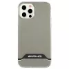 AMG AMHCP12MTCBW custodia rigida trasparente per iPhone 12/12 Pro placcata nero e bianco