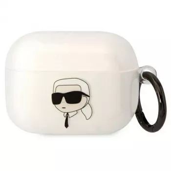 Karl Lagerfeld custodia per AirPods Pro trasparente con silhouette testa Karl