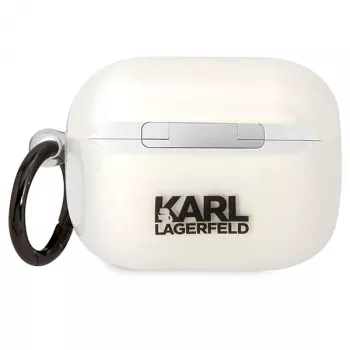 Karl Lagerfeld custodia per AirPods Pro trasparente con silhouette testa Karl