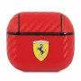 Ferrari FESA3CARE On Track custodia per AirPods 3 rossa PU carbonio
